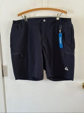 Outdoor Sports navy nylon shorts with zipper pockets Size 2XL